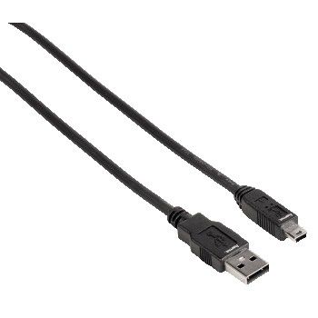 Hama USB A naar Mini-USB B Kabel - 1.8m - Zwart
