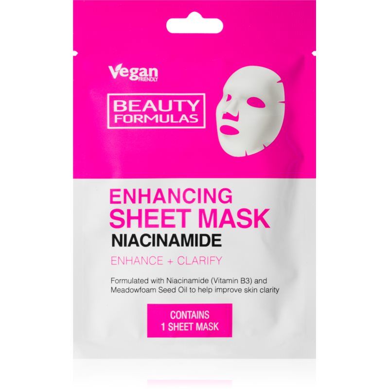 Beauty Formulas Skin Care Masks & Peels Enhancing Sheet Mask with Niacinamide 1 Sheet