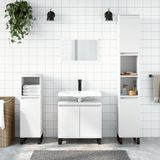 Maison Exclusive - Armoire de salle de bain, blanc, 58x33x60 cm, en panneaux de fibres de bois