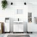Maison Exclusive - Armoire de salle de bain, blanc, 58x33x60 cm, en panneaux de fibres de bois