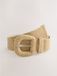 Next - Dames - Brede riem met raffiamotief - Naturel