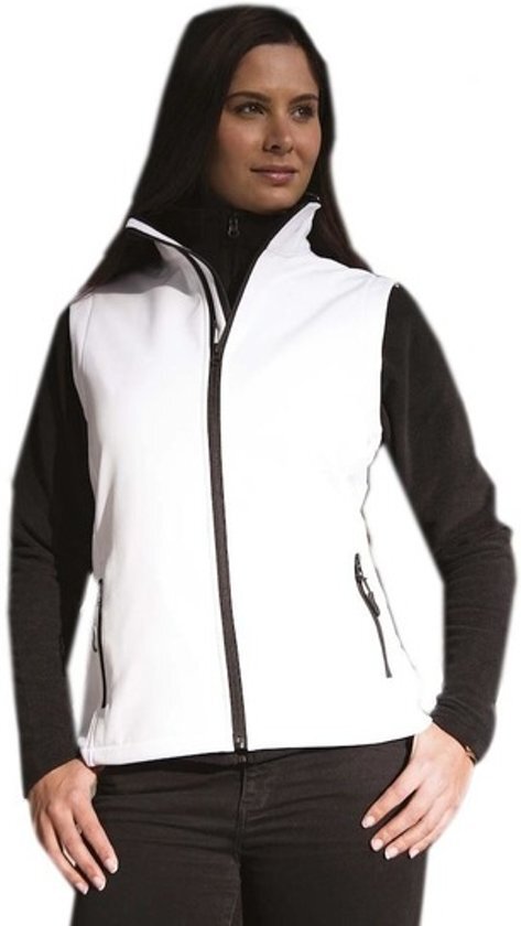 Result Softshell casual bodywarmer wit voor dames - Outdoorkleding wandelen/zeilen - Mouwloze vesten XL