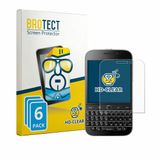 BROTECT Screenprotector voor Blackberry Classic Q20 - Folie Beschermfolie transparant 6 Stuks