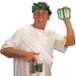 Widmann Couronne de laurier romaine - Lot de 2x pièces - feuilles vertes - 60 cm - Adultes - plastique