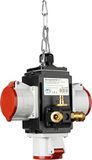 as - Schwabe MIXO Energiewürfel V+ Hänge-Verteiler mit 3 CEE-Steckdosen 5-polig, 400 V, 32 A – MIXO-Verteiler inkl. Druckluft-Verteiler NW7,2, IP44, Schwarz I 60730