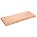 Plateau de lavabo 120x50x(2-6) cm bois massif traité marron clair