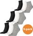 Puma Quarter Sokken Plain 9-pack Zwart / Wit / Grijs-35/38