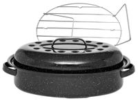 Warmcook cocotte ovale en acier au carbone 33x20cm + grille 6106+2007