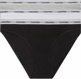 Calvin Klein Bikini 3Pk Dames Zwart/grijs/wit Katoenmix L