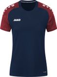 Jako Performance T-Shirt Dames - Rood / Marine | Maat: 38