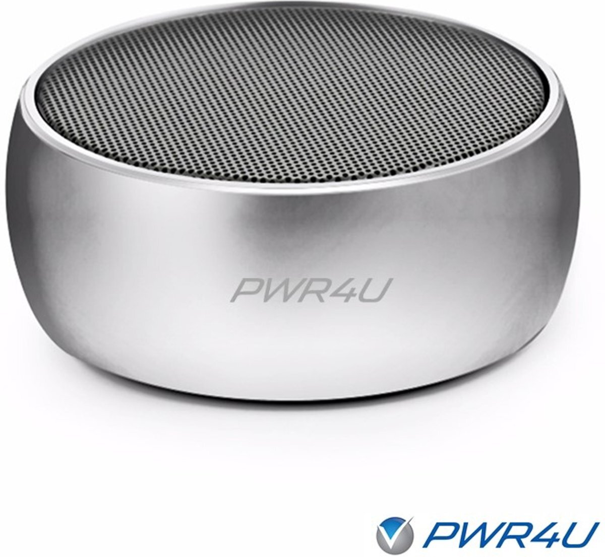 PWR4U Krachtige draadloze Bluetooth speaker met de mogelijkheid handsfree te bellen. De accu werkt langere tijd. De Silver Edition is geschikt voor alle Bluetooth toestellen, waaronder Samsung, iPhone modellen zilver