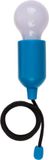 Out of the Blue Treklamp LED licht - kunststof - blauw - 15 cm - met koord van 90 cm