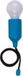 Out of the Blue Treklamp LED licht - kunststof - blauw - 15 cm - met koord van 90 cm