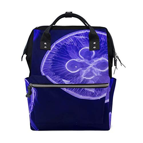 MONTOJ Maan En Jellyfish Canvas Rugzak Reizen Campus Rugzak - 5601224252050