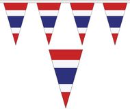 Merkloos / Sans marque Shoppartners Bv Thailand Vlaggetjes vlaggenlijn slinger - 500 cm - polyester - binnen/buiten - versiering/feestartikelen