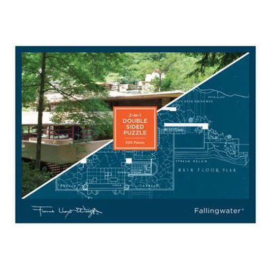 Galison Frank Lloyd Wright Fallingwater 2-Sided 500 Piece Puzzle