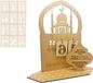 Calendrier de l'Avent en bois pour décoration de Ramadan, calendrier de compte à rebours DIY, ornements décoratifs