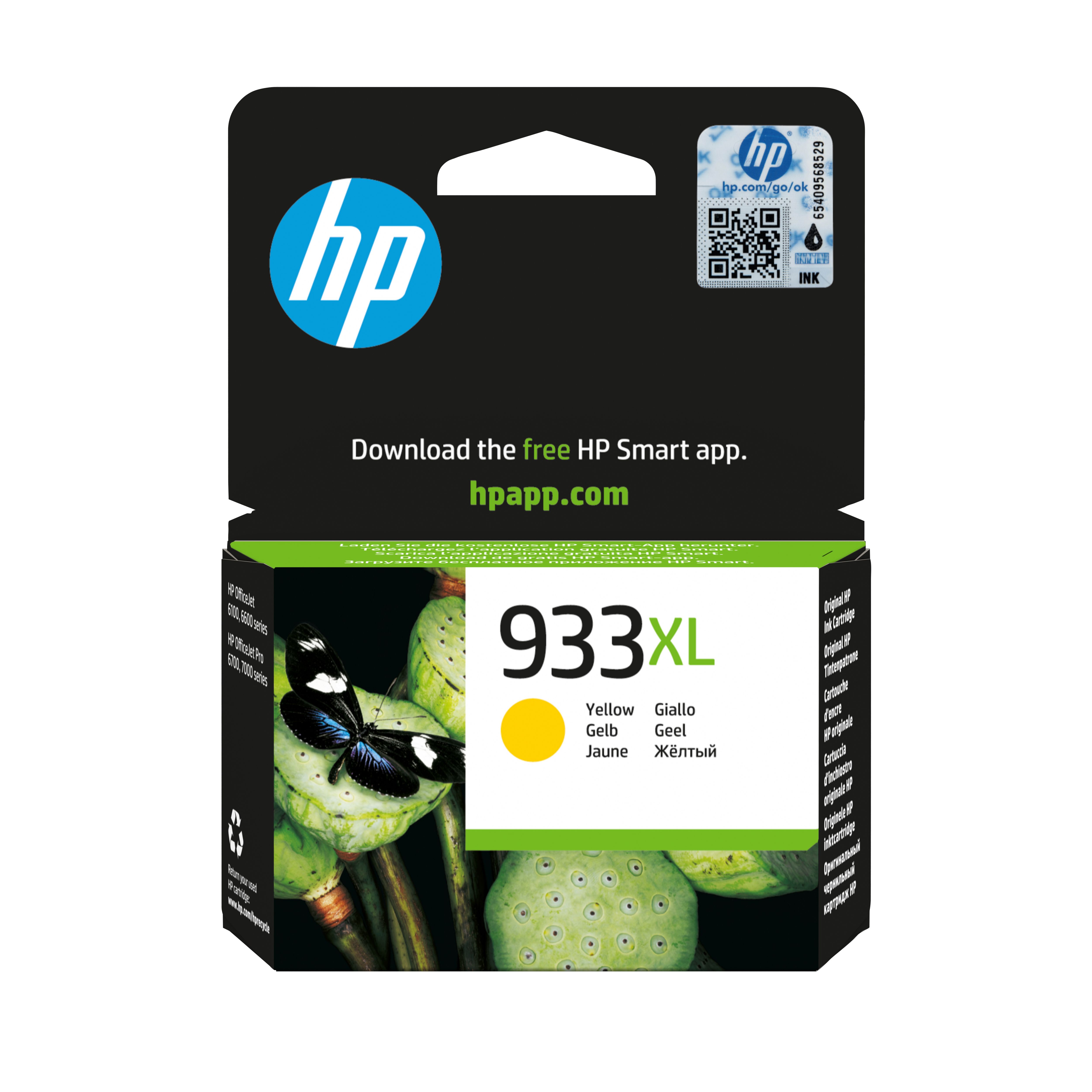 HP 933XL High Capacity Yellow Ink Cartridge - Original