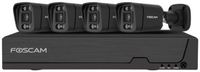 Foscam FNA108E-B4-2T-B Kit Beveiligingscamera Set - 4 Camera's - PoE - 2TB Geheugen - Kleurennachtzicht 20m - 8MP - Zwart