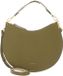 Coccinelle Leren schoudertas Sunup Handbag Double Grainy Leather Seagrass / Sandshell kaki