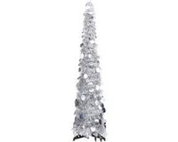 vidaXL Sapin de Noël artificiel pop-up 120 cm PET argenté