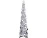vidaXL Sapin de Noël artificiel pop-up 120 cm PET argenté