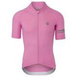 AGU Solid - Maillot de cyclisme - Maillot de cyclisme - 4Way Stretch - Manches découpées au laser - Fermeture éclair YKK - Bande antidérapante en silicone - Hommes - Rose - XXL
