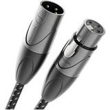 deleyCON Audiokabel - XLR3 male naar XLR3 female - 20 m - zwart