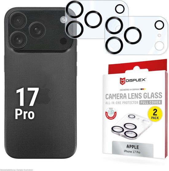 Displex CamGlass All-In-One Camera Protector geschikt voor Apple iPhone 17 Pro