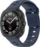 Strap-it Outdoor siliconen smartwatch bandje - donkerblauw
