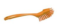 Maya Professional Tools 10463-7 afwasborstel middelharde borstelharen, FBK/levensmiddelhygiëne met schraper, 255 mm x 28 mm, oranje