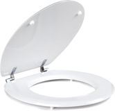 Beldray Houten toiletzitting - Wit - Ovaal