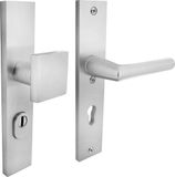 Intersteel Veiligheidsbeslag met kerntrekbeveiliging SKG*** profielcilinder 72 mm rechthoekig voordeurbeslag