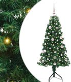 vidaXL Coin Kunstkerstboom met 150 LED Groen 150 cm PVC en Metaal