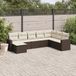 Prolenta Maison Exclusive - Tuinset voor in de tuin, 8-delig, met kussens, bruin, van polyrotan