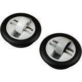 Häfele Roue de meuble en plastique, capacité de charge de 50 kg, pivotante, souple - Ø 64 mm