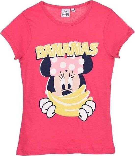 Minnie Mouse T-shirt - Maat 128 - Fuchia