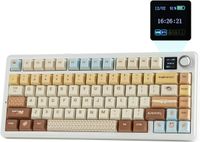 EPOMAKER x AULA F75 MAX - Brun / Caramel - Clavier mécanique sans fil - RGB - 75% - QWERTY - Clavier de jeu - Leobog Reaper Switch