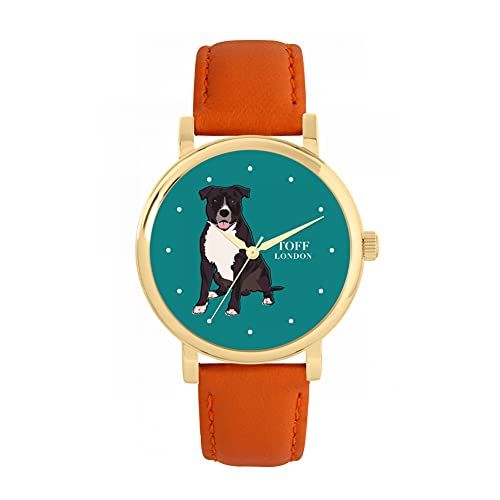 Toff London Staffordshire Terrier Hoofd Hondenhorloge - 5059656720515