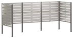 Syfax Afvalcontainer Scherm Roestvrij staal zilver 249 x 85 x 113 cm
