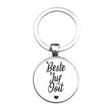 MC Living Sleutelhanger Glas - Beste Juf Ooit
