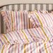 NOUS Living katoenen gestreepte lits-jumeaux dekbedovertrek 240x220 cm - roze