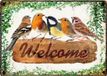 Plenty Gifts Wandbord Welcome Birds 14,8 X 21 X 2 Cm Staal