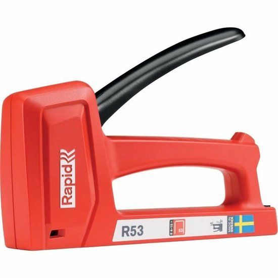 Rapid R53 Tacker voor Hout - Nietpistool met Ergonomische Handgreep en Stalen Slijtonderdelen - Made in Sweden