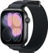 By Qubix - Magnetisch Nylon Apple Watch Bandje - Zwart - 44/45/46/49mm