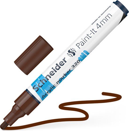 Schneider Schrijfwaren Schneider Paint-It 320 Acrylmarker - Bruin - 4mm