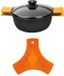 BRA Casserole avec couvercle en verre 8,3 L Ø 32 cm Noir Métal Aluminium Aluminium moulé