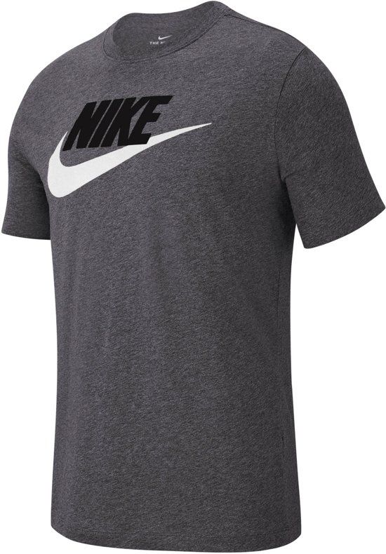 Nike Sportswear Icon Futura Tee Sportshirt - Maat M - Mannen - Zwart/Wit/Grijs