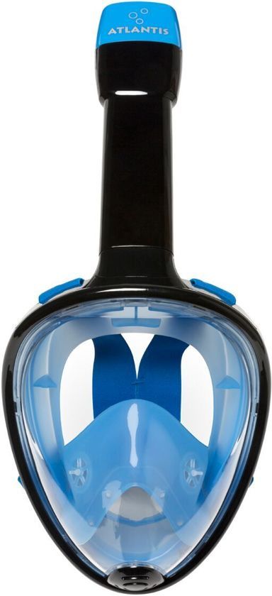 Atlantis Full Face Mask - Snorkelmasker - L/XL - Zwart/Blauw