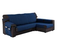 Martina Home Ribera bedekt Chaise Longue, arm rechts 32x280x8 cm blauw